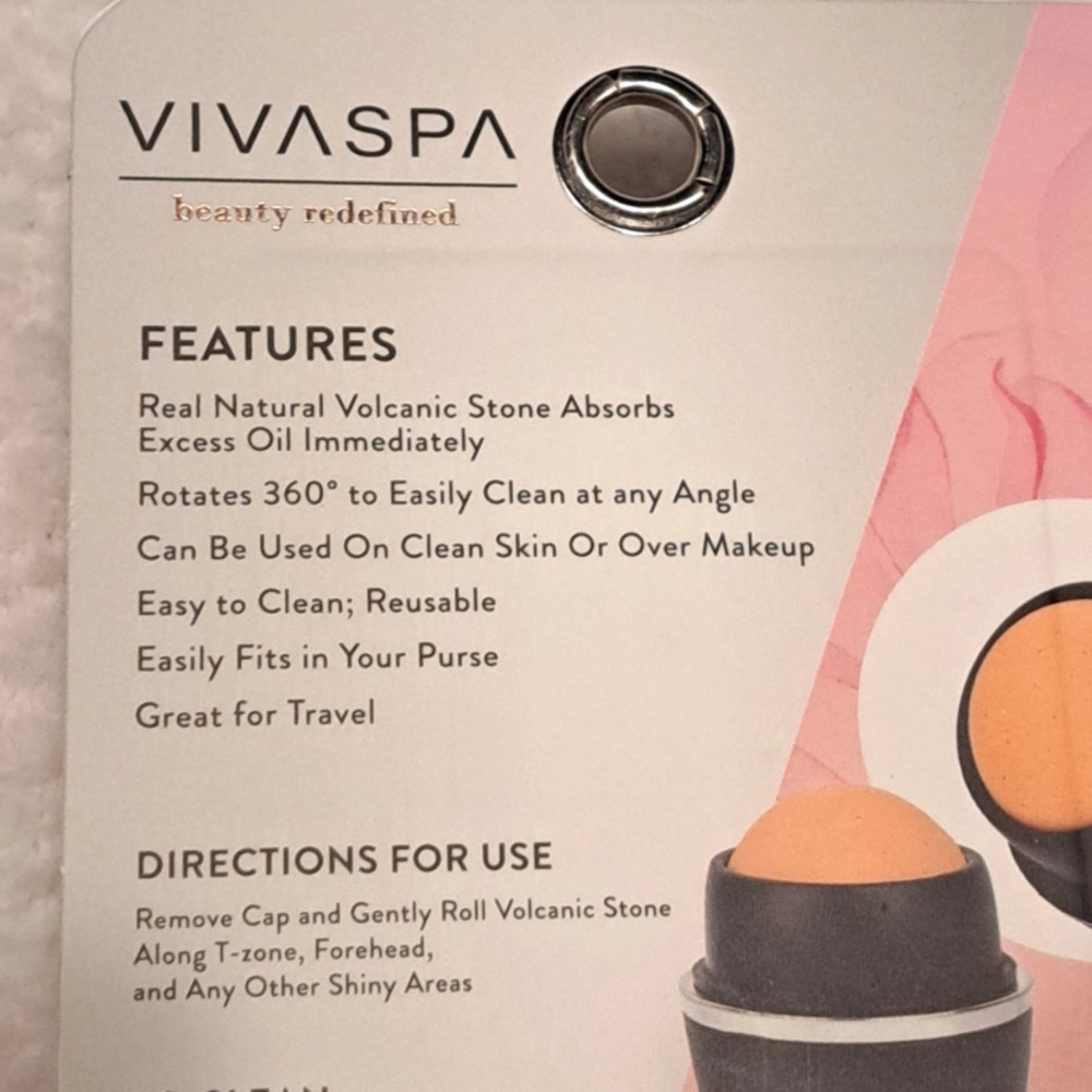 VIVASPA by Vivitar Volcanic Stone on the go Facial Roller Oil-Absorbing Roller. - Picture 6 of 7